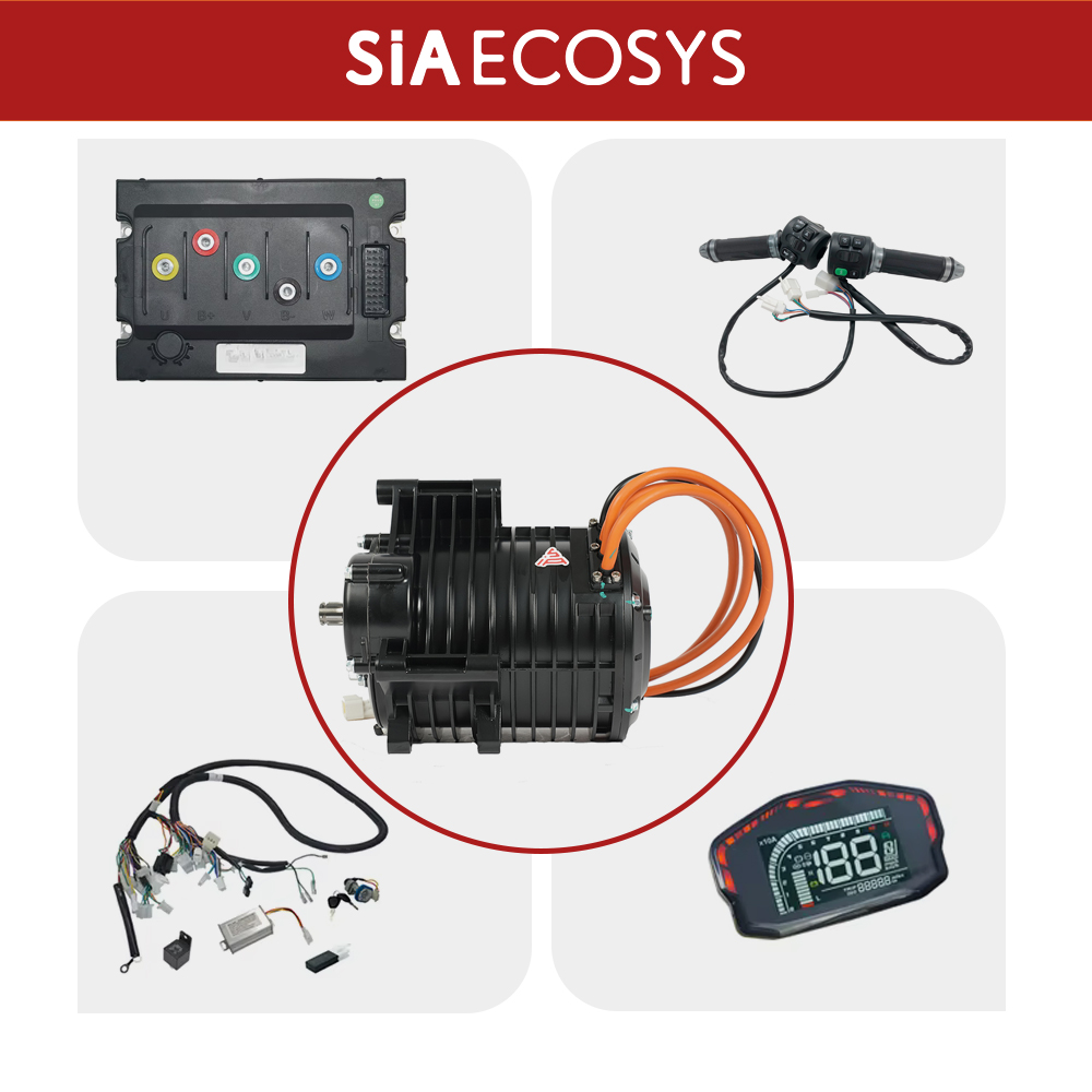 Mid Drive Motor Kit 72V 3000W - ชุดมอเตอร์ขับเคลื่อนตรงกลาง QSMOTOR QS138 3000W V3 70H
