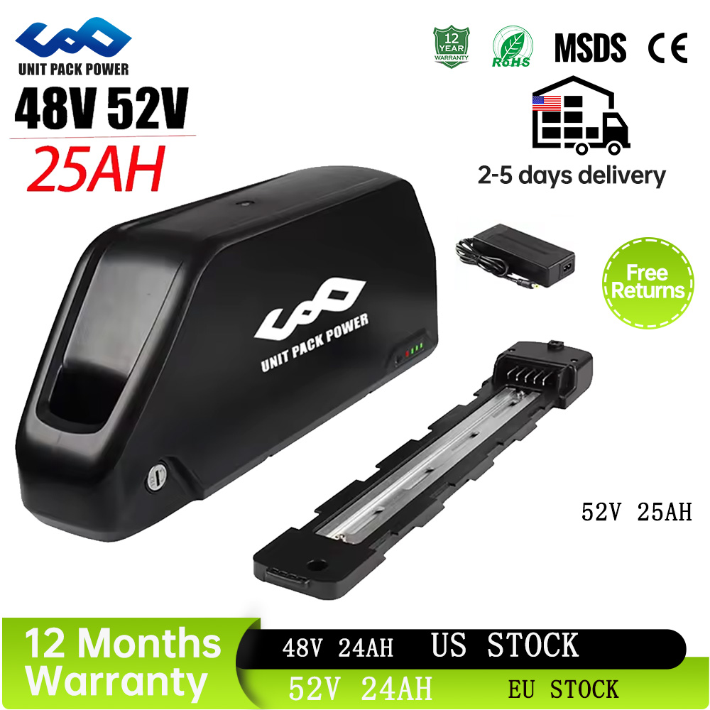 60V 30Ah Electric Scooter Battery - แบตเตอรี่จักรยานไฟฟ้า 52V 25AH แบบติดตั้งที่ท่อล่าง Polly 21700