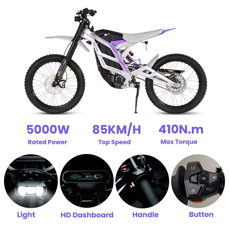 SXLL 79 รถจักรยานยนต์ไฟฟ้า 72V - 72V 12000W Electric Dirt Bike บทวิจารณ์และราคา