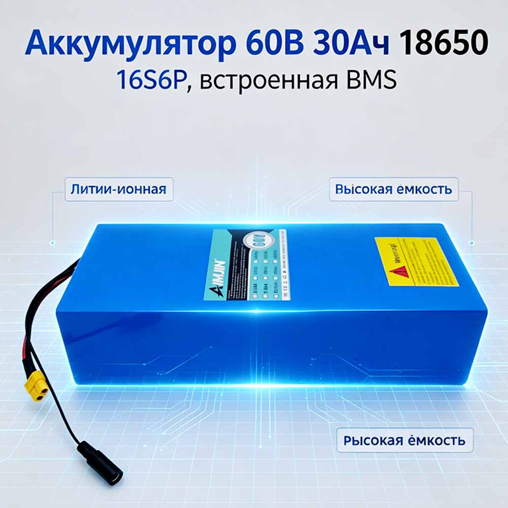 แบตเตอรี่ลิเธียมไอออนกำลังสูง  - 60V 30Ah Electric Scooter Battery บทวิจารณ์และราคา