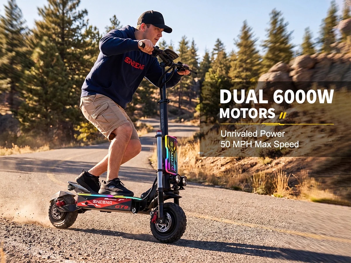 ONECNA NEW GT8PRO สกู๊ตเตอร์ไฟ - 60V 5600W Dual Motor Electric Scooter บทวิจารณ์และราคา
