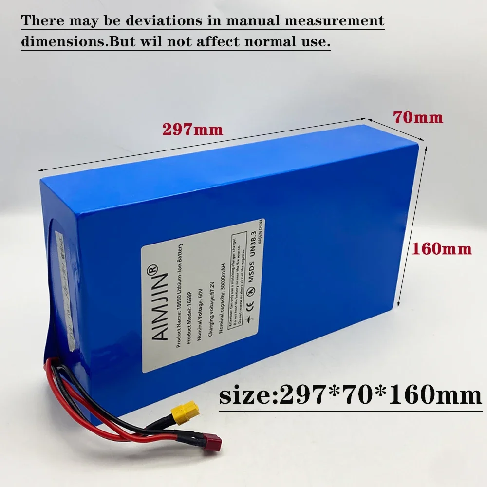 ชุดแบตเตอรี่ลิเธียมไอออน 18650 - 60V 30Ah Electric Scooter Battery บทวิจารณ์และราคา